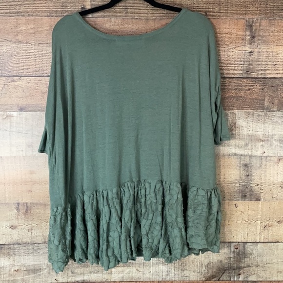 Free People Beach Green Oversized Babydoll Top XS/S - Picture 8 of 10